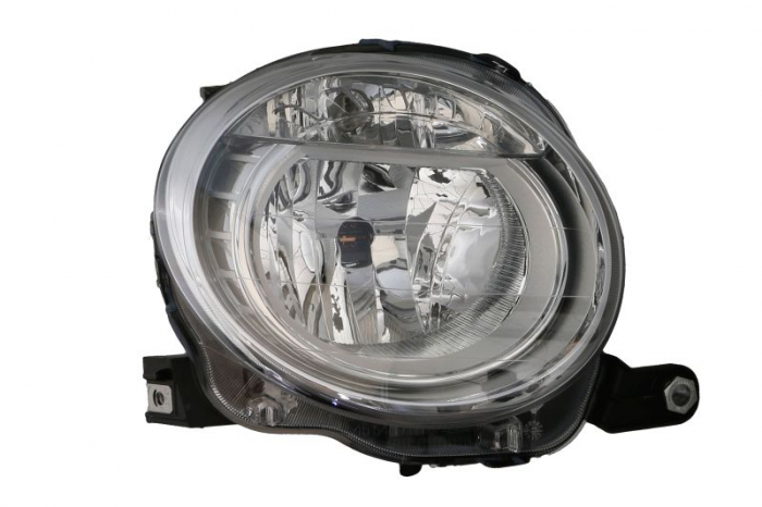 Far Dreapta H7/WY21W, electric, cu motor, halogen, interior cromat potrivit ABARTH 500 / 595 / 695, 500C / 595C / 695C; FIAT 500, 500 C [2]