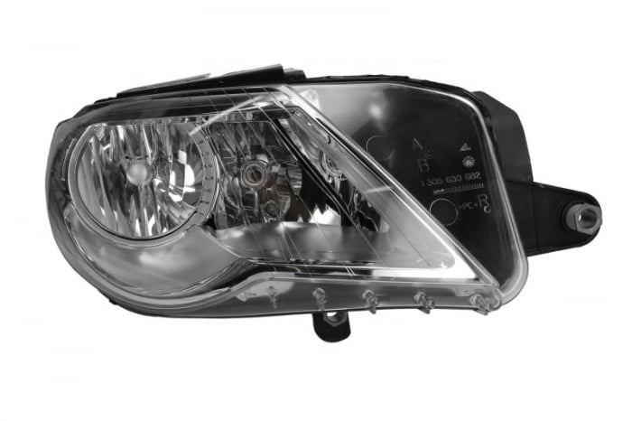 Far Dreapta (halogen, 3 H7 W5W, electric, cu motor, culoare insert: cromat) potrivit VW PASSAT B6 -01.12