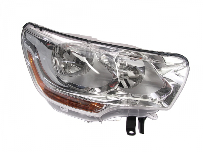 Far Dreapta (halogen, H1 H21W H7 P21, electric, cu motor, bec, culoare insert: cromat) potrivit CITROEN C4, C4 II