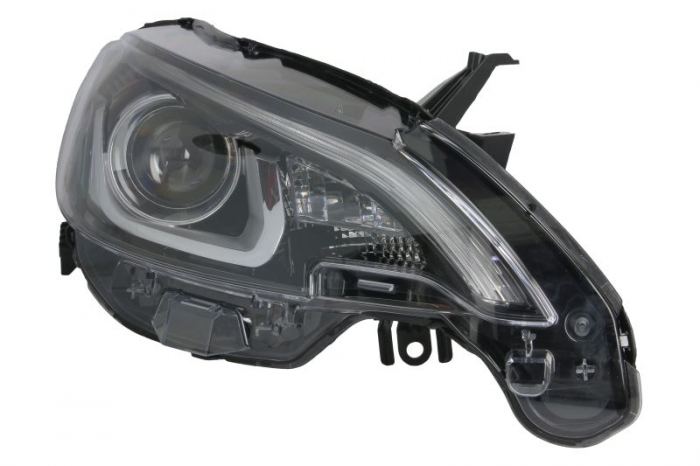 Far Dreapta (HIR2 LED PY21W, electric, cu motor, culoare interior: negru) potrivit PEUGEOT 108