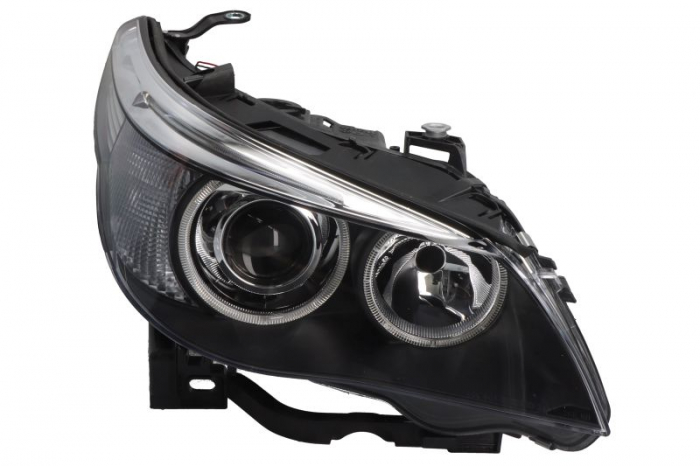 Far Dreapta (xenon, D2S H7 LED W5W, electric, cu motor, culoare insert: negru) potrivit BMW 5 (E60), 5 (E61)