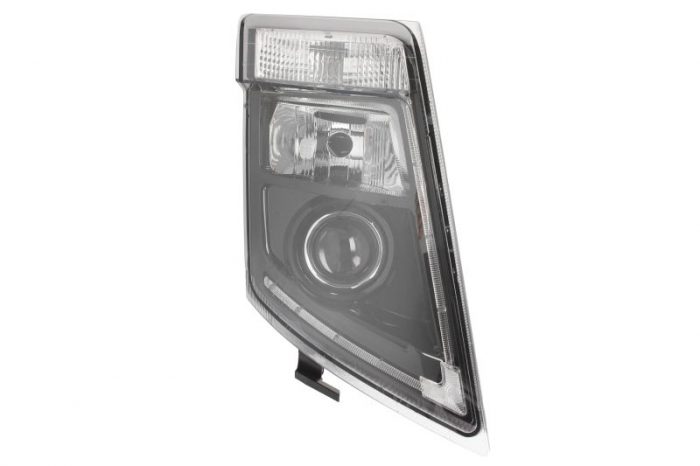 Far fata Dreapta (2 LED H7 PY21W, manual, fara motoras, baza neagra) potrivit VOLVO FH, FH16, FM, FM II 09.05-