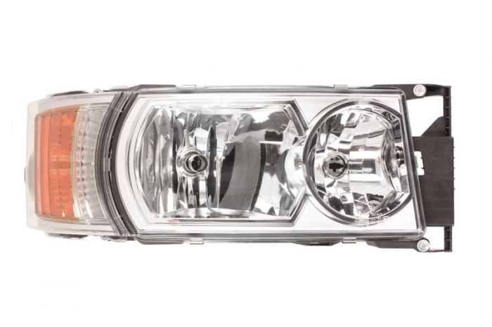 Far fata Dreapta (4 LED 8 LED H1 H21W H7, electric, cu motor, cu indicator, functie Lumina zi, culoare insert: cromat, culoare semnalizator: portocaliu) potrivit SCANIA G I 01.03-