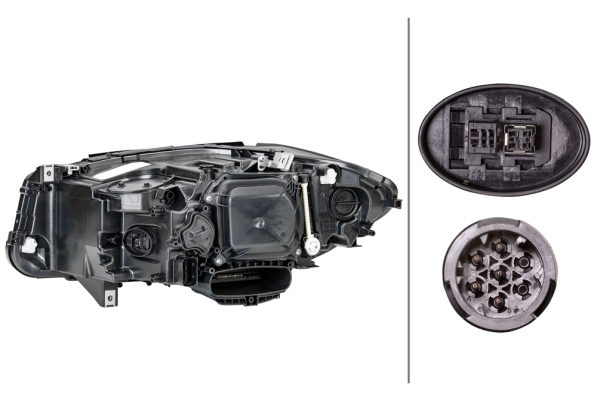 Far fata Dreapta potrivit BMW 5 (F10), 5 (F11) (bi-xenon/LED, D1S/LED/PY24W, cu motor) [4]
