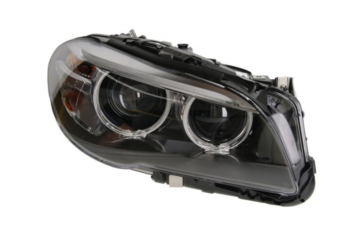Far fata Dreapta (bi-xenon LED, D1S LED PY24W, cu motor) potrivit BMW 5 (F10), 5 (F11)