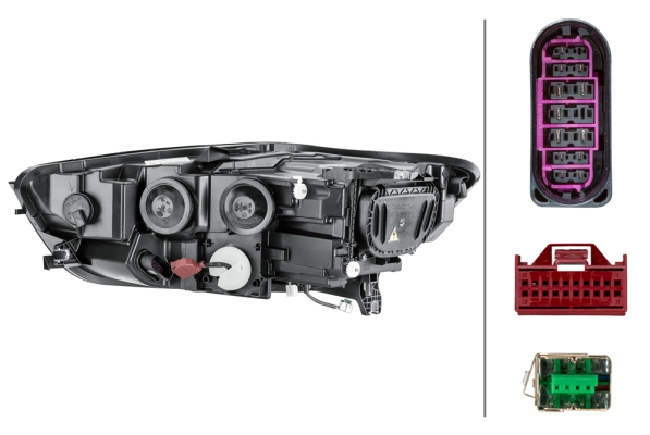 Far fata Dreapta potrivit AUDI A6 ALLROAD C7, A6 C7 pana in 2014 (bi-xenon/LED, D3S/H7/LED/PSY24W, cu motor) [2]