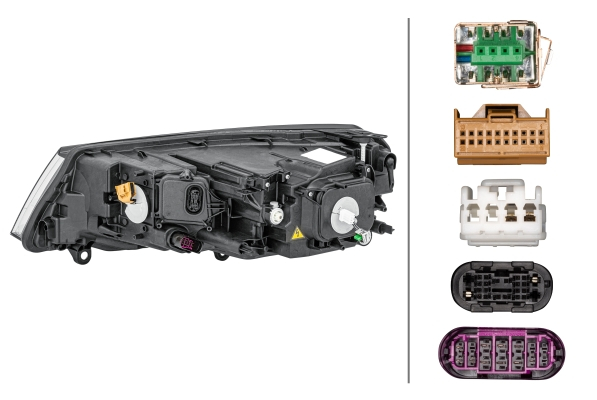 Far fata Dreapta potrivit VW TOUAREG (bi-xenon/LED, D3S/LED/W5W/WY21W, electric, cu motor) [2]
