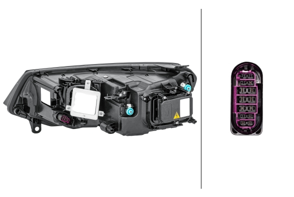 Far fata Dreapta potrivit VW TOUAREG 2010-2014 (bi-xenon/LED, D3S/LED/WY21W, electric, cu motor) [4]