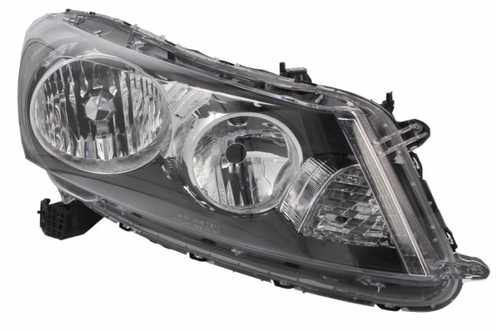 Far fata Dreapta (H1, electric, fara motoras, culoare insert: gri, culoare semnalizator: transparent) potrivit HONDA ACCORD IX, ACCORD VIII -06.15