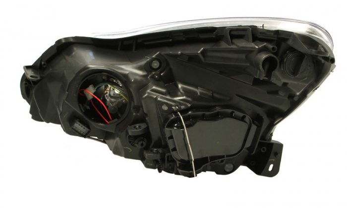Far fata Dreapta potrivit OPEL CORSA D, CORSA D/HATCHBACK (H1/H7, electric, cu motor, culoare insert: cromat, culoare semnalizator: alb) [2]