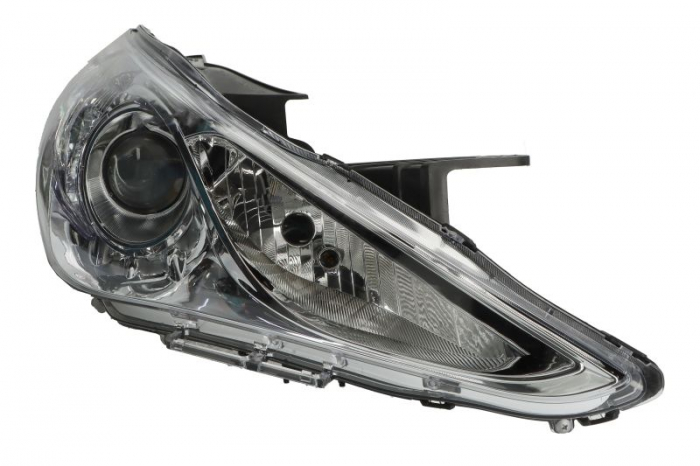 Far fata Dreapta (H1 H7, electric, fara motoras, culoare insert: cromat, culoare semnalizator: alb) potrivit HYUNDAI SONATA VI