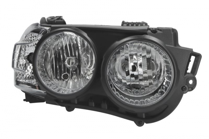 Far fata Dreapta (H1 H7 PY21W W5W, electric, cu motor, culoare insert: negru, culoare semnalizator: alb) potrivit CHEVROLET AVEO