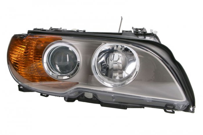 Far fata Dreapta (H1 H7 PY21W W5W, electric, cu motor, culoare insert: negru, culoare semnalizator: alb) potrivit HYUNDAI I30 -03.12