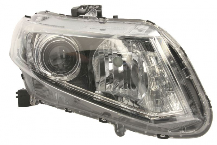 Far fata Dreapta (H11 HB3 W21 WY21W, electric, cu motor, culoare insert: negru, culoare semnalizator: alb) potrivit HONDA CIVIC IX -12.15