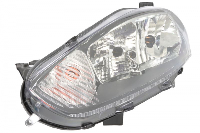 Far fata Dreapta (H15 H7 PY21W W5W, electric, cu motor, culoare insert: cromat, culoare semnalizator: transparent) potrivit FORD FIESTA VI