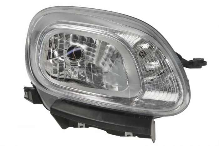Far fata Dreapta (H4, electric, cu motor, culoare insert: cromat, culoare semnalizator: alb) potrivit FIAT PANDA, PANDA HATCHBACK