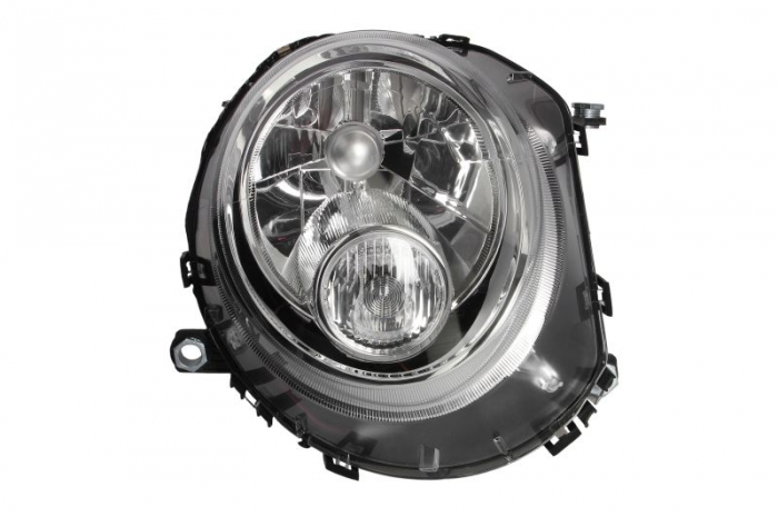 Far fata Dreapta (H4, electric, cu motor, culoare insert: cromat, culoare semnalizator: alb) potrivit MINI (R56), (R57), (R58), (R59), CLUBMAN (R55), CLUBVAN (R55)