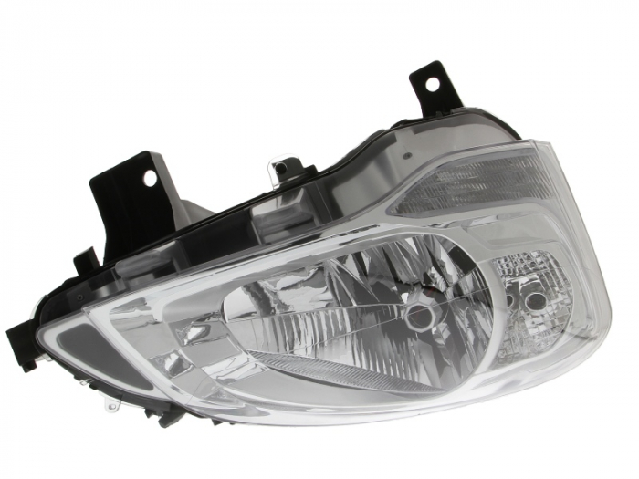 Far fata Dreapta (H4, electric, cu motor, culoare insert: cromat, culoare semnalizator: transparent) potrivit CITROEN BERLINGO, BERLINGO MULTISPACE, BERLINGO MINIVAN