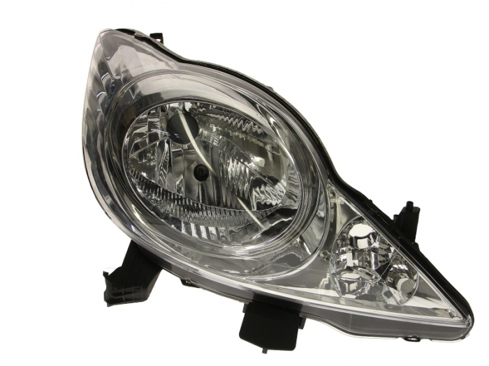 Far fata Dreapta (H4, electric, fara motoras, culoare insert: cromat) potrivit PEUGEOT 107 01.05-