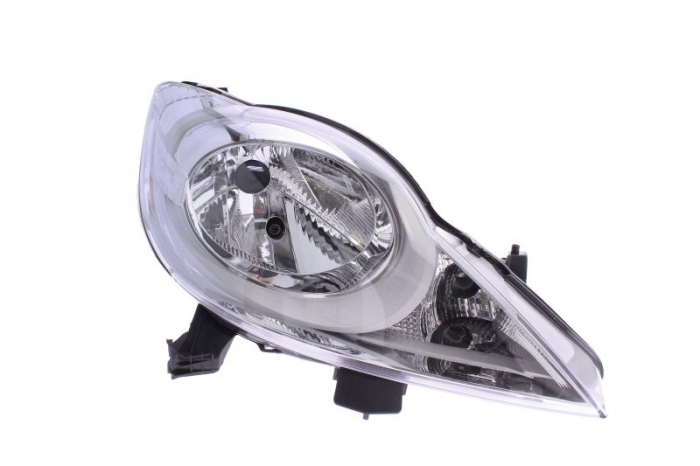 Far fata Dreapta (H4, electric, fara motoras, culoare insert: cromat) potrivit PEUGEOT 107