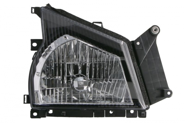 Far fata Dreapta (H4, manual, fara motoras, culoare insert: argintiu) potrivit ISUZU ELF -12.06