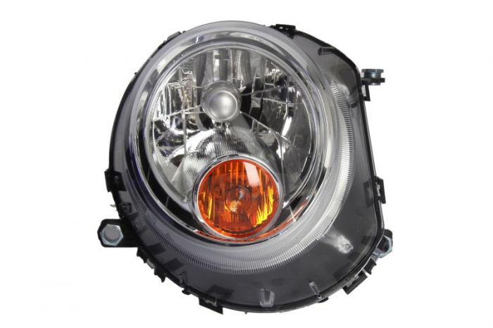 Far fata Dreapta (H4 P21W, electric, cu motor, culoare insert: cromat, culoare semnalizator: galben) potrivit MINI (R50, R53), (R56), (R57), CLUBMAN (R55)