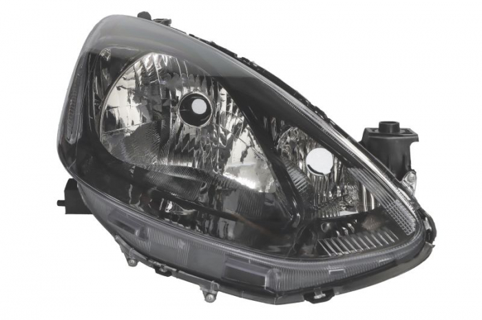 Far fata Dreapta (H4 PY21W W5W, electric, cu motor, culoare insert: negru) potrivit MAZDA 2 -06.15