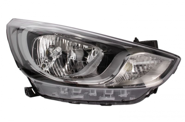 Far fata Dreapta (H4 PY21W W5W, electric, fara motoras, culoare insert: negru) potrivit HYUNDAI ACCENT IV