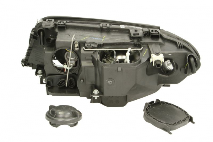 Far fata Dreapta (H7, electric, cu motor, culoare insert: negru, culoare semnalizator: alb) potrivit BMW 3 (E46) [2]