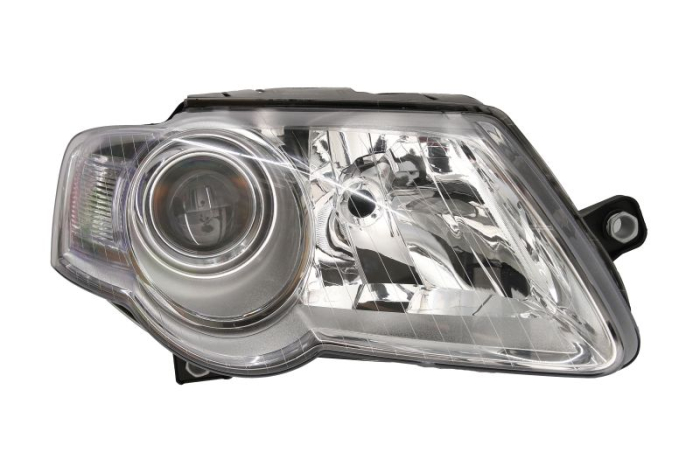 Far fata Dreapta (H7 H7, electric, cu motor, culoare insert: cromat negru) potrivit VW PASSAT B6