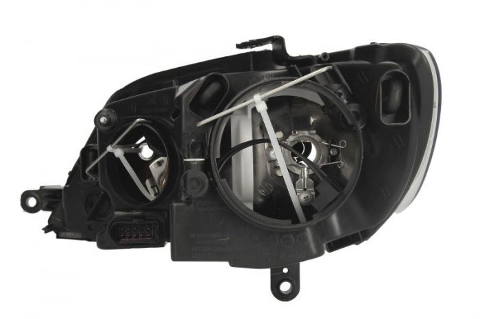 Far fata Dreapta (H7/H7, electric, cu motor, culoare insertie: gri, culoare semnalizator: galben) potrivit VW GOLF PLUS V [2]