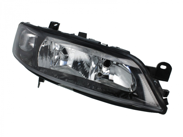 Far fata Dreapta (H7 H7, electric, fara motoras, culoare insert: negru, culoare semnalizator: alb) potrivit OPEL VECTRA B