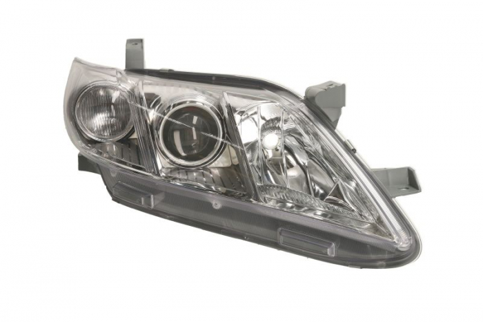 Far fata Dreapta (H7 HB3, electric, fara motoras, culoare insert: cromat, culoare semnalizator: alb) potrivit TOYOTA CAMRY -12.09
