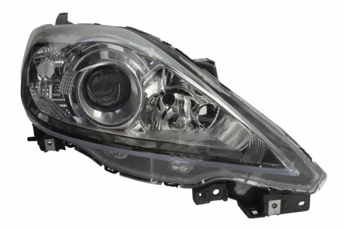Far fata Dreapta (H7 HB3, electric, fara motoras, culoare insert: gri, culoare semnalizator: alb) potrivit MAZDA 5