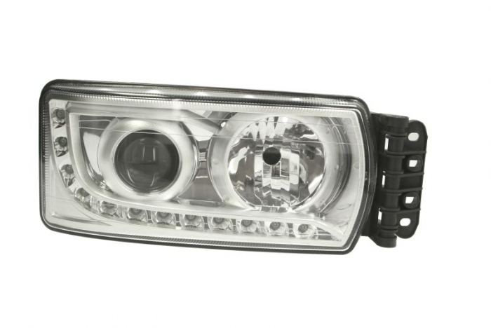 Far fata Dreapta (H7 LED, manual, cu controler ECU) potrivit IVECO EUROCARGO IV, EUROCARGO V, STRALIS I, STRALIS II 02.02-
