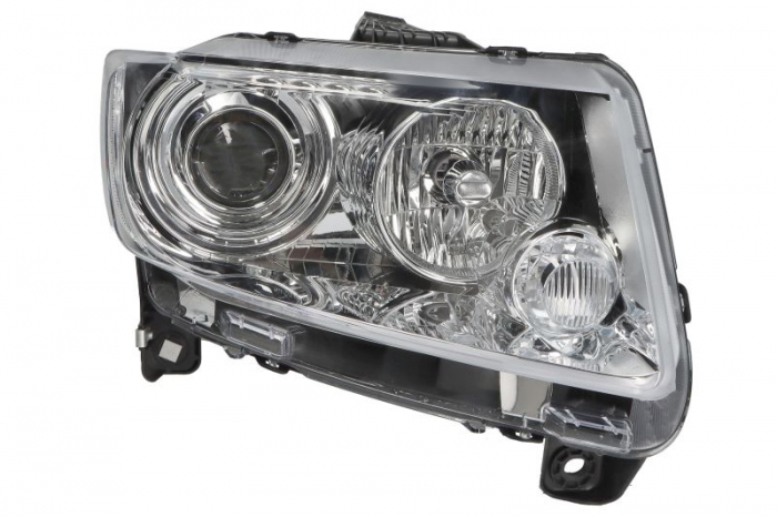 Far fata Dreapta (H9, electric, cu motor, culoare insert: negru) potrivit JEEP COMPASS, GRAND CHEROKEE IV