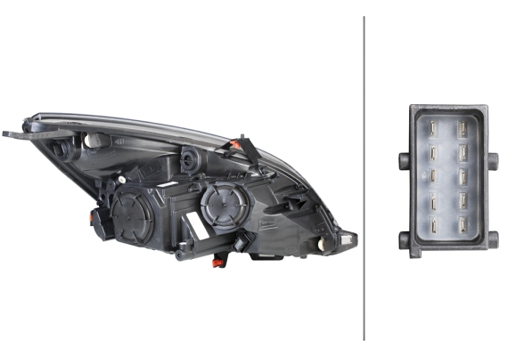 Far fata Dreapta potrivit OPEL MERIVA B (halogen, H1/H7/PY21W/W21/WY21W, electric, bec) [4]