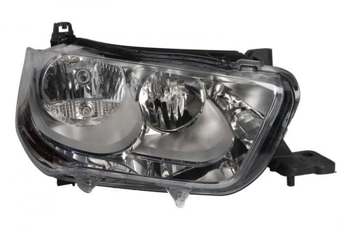 Far fata Dreapta (halogen, H1 H7 W5W, mecanic, cu motor, culoare semnalizator: transparent) potrivit CITROEN C-ELYSEE