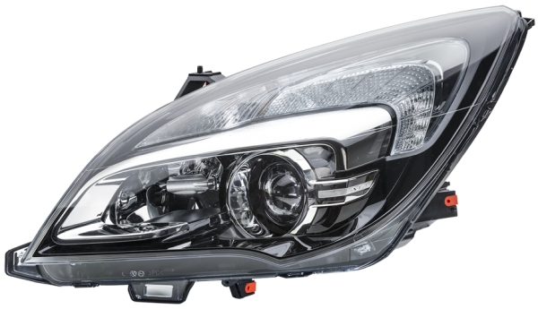 Far fata Dreapta (halogen, H1/H7/WY21W, bec, culoare insert: cromat, culoare semnalizator: transparent) potrivit OPEL MERIVA B [3]