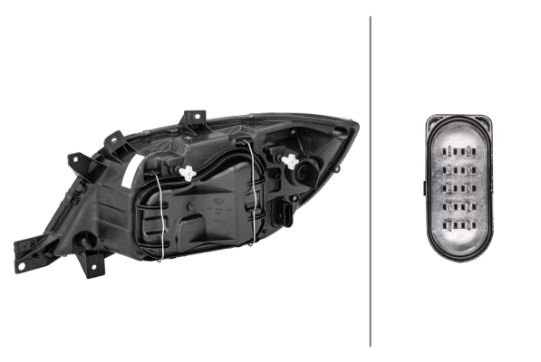 Far fata Dreapta potrivit MERCEDES SPRINTER 3,5-T (B906), SPRINTER 3-T (B906), SPRINTER 3-T (B910), SPRINTER 4,6-T (B906) 2013-2018 (halogen, H3/H7/PY21W/W21, electric, cu motor, bec) [2]