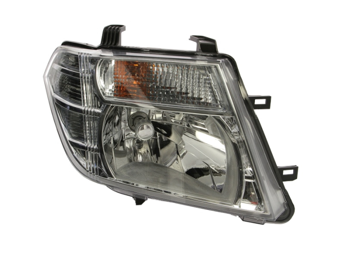 Far fata Dreapta (halogen, H4 PY21W W5W, electric, cu motor, bec) potrivit NISSAN NAVARA NP300, PATHFINDER III, PATHFINDER IV 01.05-12.07