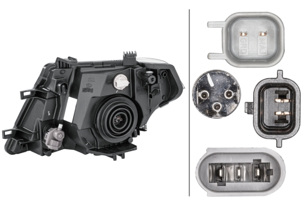 Far fata Dreapta (halogen, H4/PY21W/W5W, electric, cu motor, bec) potrivit NISSAN NAVARA NP300, PATHFINDER III, PATHFINDER IV 01.05-12.07 [4]