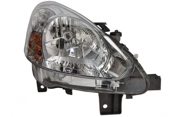 Far fata Dreapta (halogen, H4 W5W, electric, cu motor, culoare semnalizator: transparent) potrivit PEUGEOT PARTNER, PARTNER TEPEE, PARTNER MINIVAN