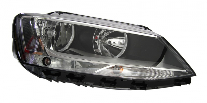 Far fata Dreapta (halogen, H7 H7 P21W PY21W, electric, cu motor, bec) potrivit VW JETTA IV 04.10-01.18