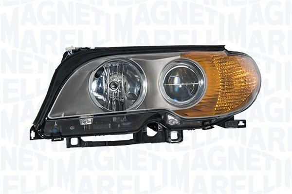 Far fata Dreapta (halogen, H7 H7 WY21W, electric, cu motor, culoare insertie: titan, culoare semnalizator: galben) potrivit BMW 3 (E46)