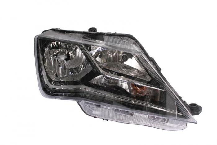 Far fata Dreapta (halogen, H7 W5W, electric, cu motor, culoare semnalizator: transparent) potrivit SEAT TOLEDO IV