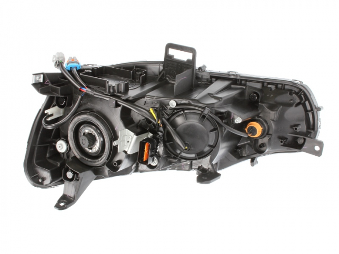 Far fata dreapta potrivit MITSUBISHI LANCER VIII (HB3/HB4, electric, fara motoras, culoare interior: negru, culoare semnalizator: galben) [2]
