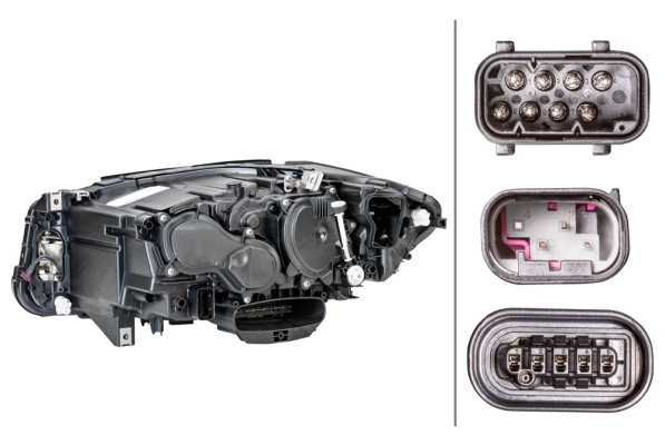 Far fata Dreapta potrivit BMW 5 (F10), 5 (F11) (LED, LED, electric, cu motor) [2]