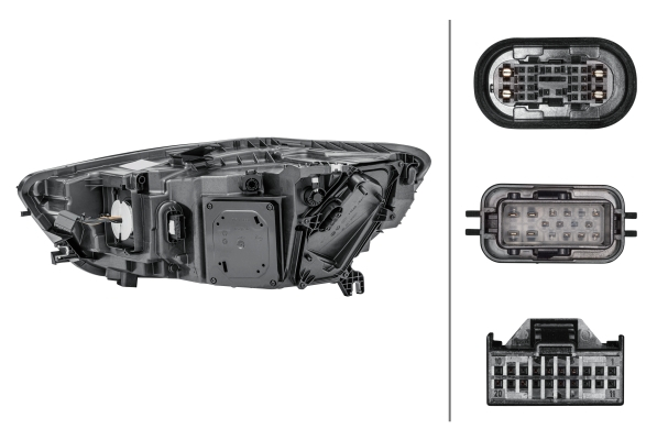 Far fata Dreapta potrivit AUDI A6 ALLROAD C7, A6 C7 potrivit AUDI 2010-2015 (LED, LED, electric, fara controler LED) [2]
