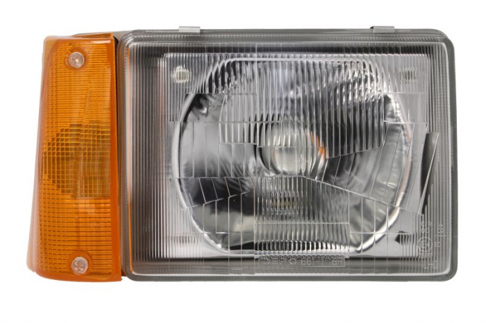 Far fata Dreapta (R2, electric, hidraulic, fara motoras, culoare semnalizator: galben) potrivit FIAT PANDA, PANDA HATCHBACK 01.86-12.93